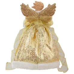 Lighted Angel Christmas Tree Topper - Gold - 12" - Clear Lights -Winter Decor Store northlight ri92240 2 01484.1636546323