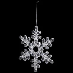 Snowflake Acrylic Christmas Ornaments - 7" - Clear - Set Of 6 11 Snowflake Acrylic Christmas Ornaments - 7" - Clear - Set Of 6 -Winter Decor Store northlight rp97069 on20black 02 74601.1726712133