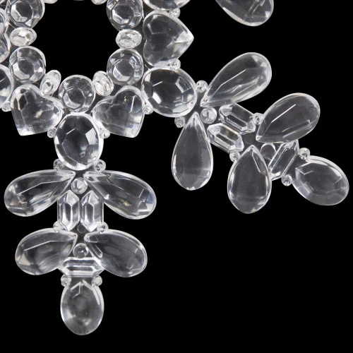 Snowflake Acrylic Christmas Ornaments - 7" - Clear - Set Of 6 6 Snowflake Acrylic Christmas Ornaments - 7" - Clear - Set Of 6 - Image 6