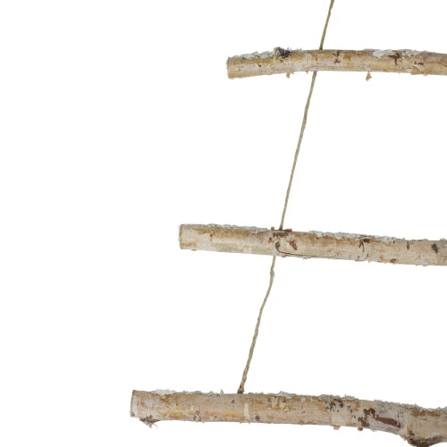 Northlight Natural Frosted Tree With Star Topper Wooden Christmas Hanging Decoration - 51" 3 Northlight Natural Frosted Tree With Star Topper Wooden Christmas Hanging Decoration - 51" - Image 3