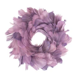 Northlight Layered Purple Feather Christmas Wreath, 10-Inch, Unlit