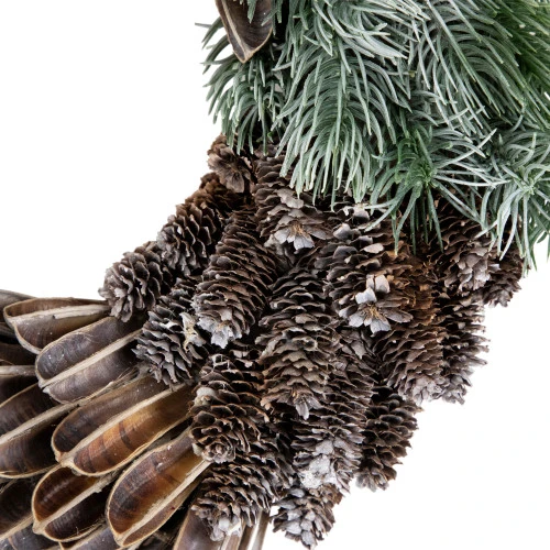 Northlight Brown And Green Pine Needle And Pine Cone Artificial Christmas Wreath, 13.5-Inch, Unlit 2 Northlight Brown And Green Pine Needle And Pine Cone Artificial Christmas Wreath, 13.5-Inch, Unlit - Image 2