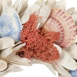 Northlight Artificial Seashells Wooden Wreath - 13" - White -Winter Decor Store northlight sh95455 03 87988.1706380465