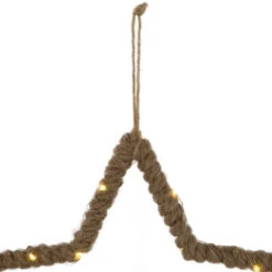 Northlight Lighted Jute Wrapped Star Silhouette Christmas Hanging Decoration - 11.5" -Winter Decor Store northlight sh96120 02 45673.1723165686