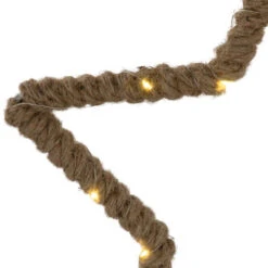 Northlight Lighted Jute Wrapped Star Silhouette Christmas Hanging Decoration - 11.5" -Winter Decor Store northlight sh96120 03 85322.1723165685