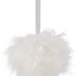Northlight Wispy Feather Christmas Ball Ornament - 6" - White 6 Northlight Wispy Feather Christmas Ball Ornament - 6" - White -Winter Decor Store northlight sh96152 02 99911.1727144672