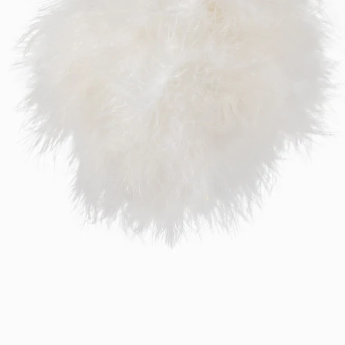 Northlight Wispy Feather Christmas Ball Ornament - 6" - White 4 Northlight Wispy Feather Christmas Ball Ornament - 6" - White - Image 4