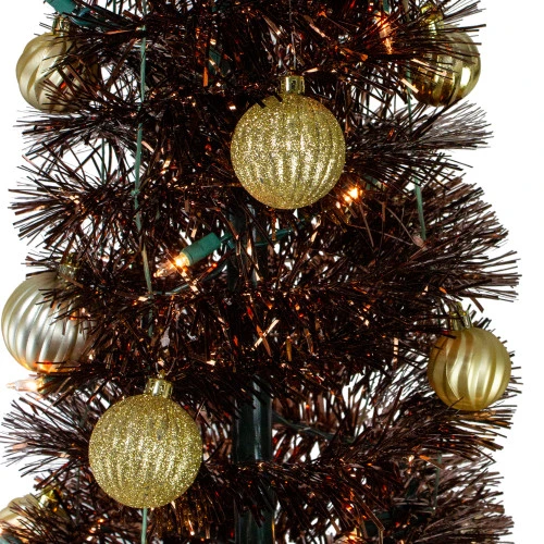 Northlight 6' Pre-Lit Brown Pre-Decorated Pop-Up Artificial Christmas Tree 2 Northlight 6' Pre-Lit Brown Pre-Decorated Pop-Up Artificial Christmas Tree - Image 2