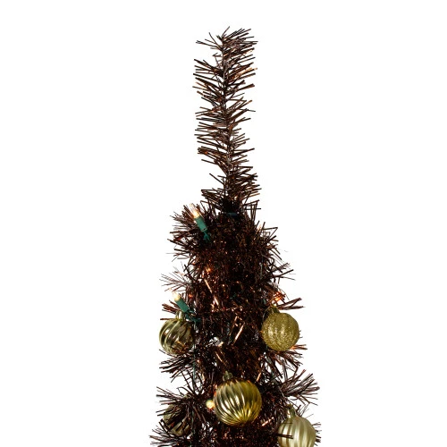 Northlight 6' Pre-Lit Brown Pre-Decorated Pop-Up Artificial Christmas Tree 3 Northlight 6' Pre-Lit Brown Pre-Decorated Pop-Up Artificial Christmas Tree - Image 3