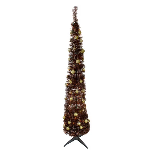 Northlight 6' Pre-Lit Brown Pre-Decorated Pop-Up Artificial Christmas Tree 1 Northlight 6' Pre-Lit Brown Pre-Decorated Pop-Up Artificial Christmas Tree