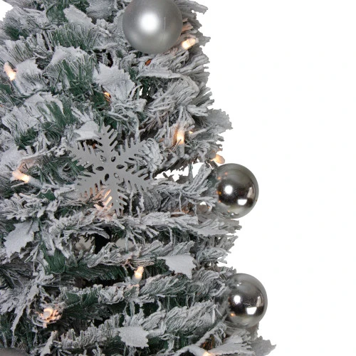 Northlight 6' Pre-Lit Flocked Pre-Decorated Pop-Up Artificial Christmas Tree 2 Northlight 6' Pre-Lit Flocked Pre-Decorated Pop-Up Artificial Christmas Tree - Image 2