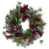 Northlight Dual Plaid And Berries Artificial Christmas Wreath - 24" - Unlit
