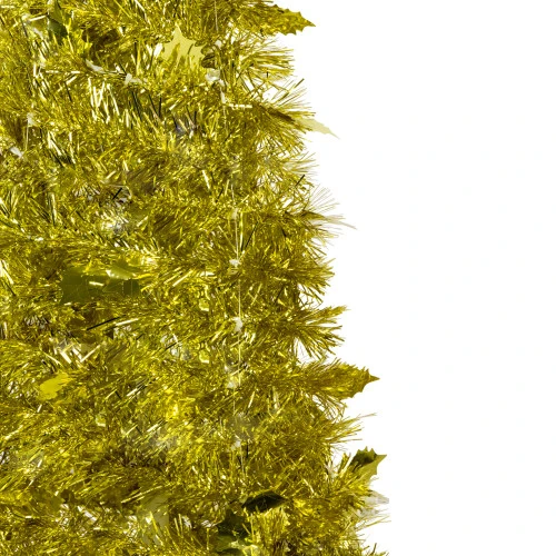 Northlight Tinsel Pop-Up Artificial Christmas Tree - 6' - Gold - Unlit 4 Northlight Tinsel Pop-Up Artificial Christmas Tree - 6' - Gold - Unlit - Image 4
