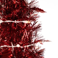 Northlight 4' Pre-Lit Red Pop-Up Tinsel Christmas Tree, Clear Lights 8 Northlight 4' Pre-Lit Red Pop-Up Tinsel Christmas Tree, Clear Lights -Winter Decor Store northlight sm92154 2 32756.1647998793