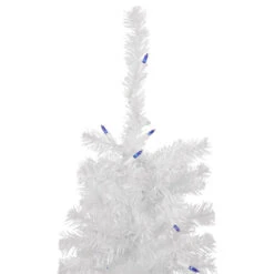Northlight 3' Pre-Lit Woodbury White Pine Slim Artificial Christmas Tree, Blue Lights -Winter Decor Store northlight sm92881 2 42948.1665611044
