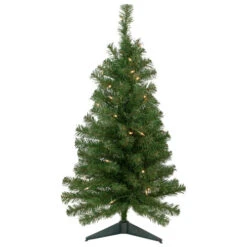 Northlight 3' Pre-Lit Oakridge Noble Fir Artificial Christmas Tree, Clear Lights