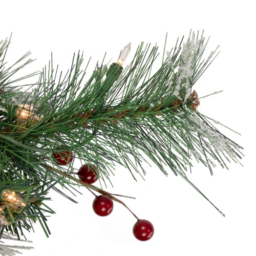 4' Pre-Lit Frosted Carolina Berry Spruce Artificial Christmas Tree, Clear Lights 3 4' Pre-Lit Frosted Carolina Berry Spruce Artificial Christmas Tree, Clear Lights - Image 3