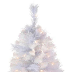 6.5' Pre-Lit Seneca White Spruce Artificial Christmas Tree, Dual Function LED Lights -Winter Decor Store northlight sm92912 warmwhite 3 98407.1659124016