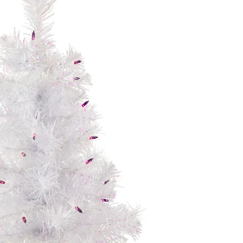 Northlight 2' Pre-lit Rockport White Pine Artificial Christmas Tree, Purple Lights 4 Northlight 2' Pre-lit Rockport White Pine Artificial Christmas Tree, Purple Lights - Image 4