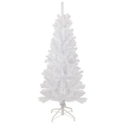 Northlight 4.5' White Georgian Pine Artificial Pencil Christmas Tree, Unlit