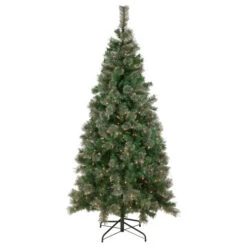 6.5' Pre-Lit Oregon Cashmere Pine Artificial Christmas Tree, Clear Lights