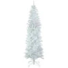 Northlight 6.5' Pre-Lit Woodbury White Pine Pencil Artificial Christmas Tree, Green Lights