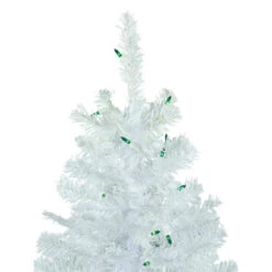 Northlight 6.5' Pre-Lit Woodbury White Pine Pencil Artificial Christmas Tree, Green Lights -Winter Decor Store northlight sm93087 4 15413.1639176917