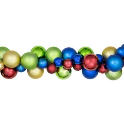 Northlight 6' Multi-Color 2-Finish Shatterproof Ball Christmas Garland -Winter Decor Store northlight sm93790 2 64266.1687874896