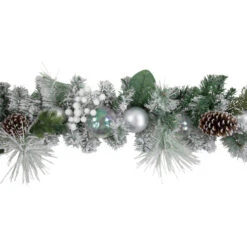 Northlight 6' Flocked Pine Artificial Christmas Garland With Iridescent Ornaments, Unlit 8 Northlight 6' Flocked Pine Artificial Christmas Garland With Iridescent Ornaments, Unlit -Winter Decor Store northlight sm94099 2 48497.1680285391