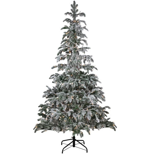 Northlight Real Touch™? Pre-Lit Full Flocked Whistler Noble Fir Artificial Christmas Tree - 6.5' - Clear Lights 2 Northlight Real Touch™? Pre-Lit Full Flocked Whistler Noble Fir Artificial Christmas Tree - 6.5' - Clear Lights - Image 2