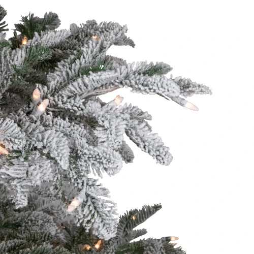 Northlight Real Touch™? Pre-Lit Full Flocked Whistler Noble Fir Artificial Christmas Tree - 6.5' - Clear Lights 5 Northlight Real Touch™? Pre-Lit Full Flocked Whistler Noble Fir Artificial Christmas Tree - 6.5' - Clear Lights - Image 5