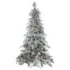 Northlight Real Touch™? Pre-Lit Full Flocked Whistler Noble Fir Artificial Christmas Tree - 7.5 - Clear Lights