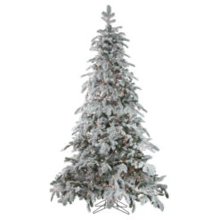 Northlight Real Touchâ„¢? Pre-Lit Full Flocked Whistler Noble Fir Artificial Christmas Tree - 7.5 - Clear Lights