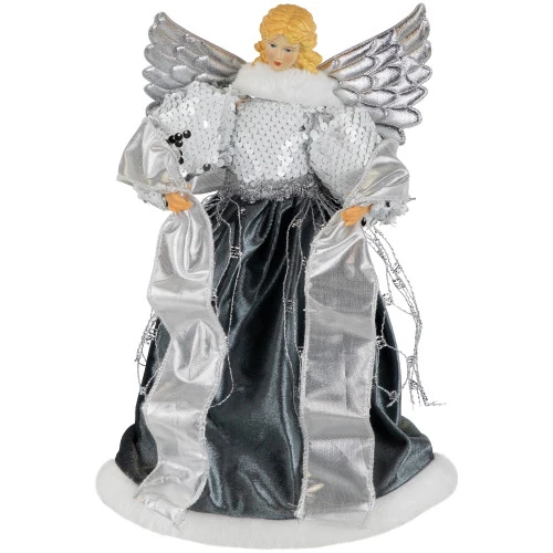 Northlight Sequined Angel With Wings Christmas Tree Topper Unlit - 12" 1 Northlight Sequined Angel With Wings Christmas Tree Topper Unlit - 12"