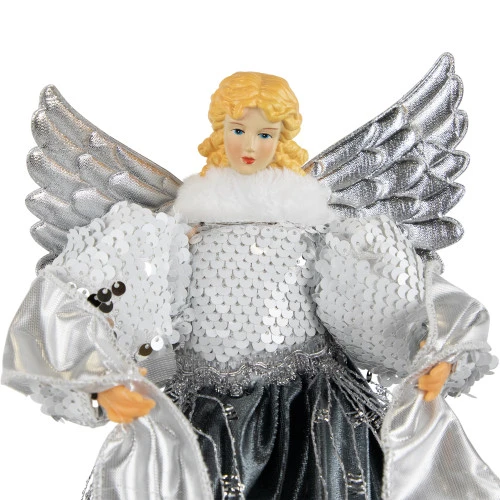 Northlight Sequined Angel With Wings Christmas Tree Topper Unlit - 12" 7 Northlight Sequined Angel With Wings Christmas Tree Topper Unlit - 12" - Image 7