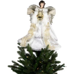 18" White And Silver Angel Christmas Tree Topper, Unlit -Winter Decor Store northlight tj99310 on20tree 71693.1693669213