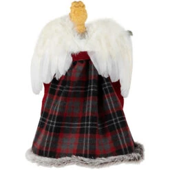 16" Red And Plaid Angel Christmas Tree Topper, Unlit 11 16" Red And Plaid Angel Christmas Tree Topper, Unlit -Winter Decor Store northlight tj99312 04 37553.1693669213