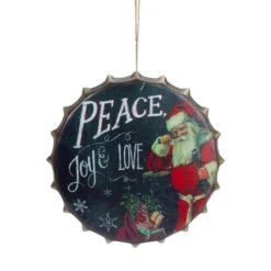 Northlight 11.75" Red And White Peace, Joy And Love Christmas Wall Decor