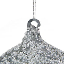 Northlight 5.25" Silver Beads And Sequins Glass Onion Christmas Ornament -Winter Decor Store northlight tr88581 2 sample 83039.1600391619
