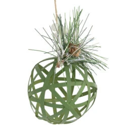 Northlight 5" Green Rattan Style Christmas Ball Ornament With Pine Cone 6 Northlight 5" Green Rattan Style Christmas Ball Ornament With Pine Cone -Winter Decor Store northlight tr92619 2 updated2022 73031.1660239388