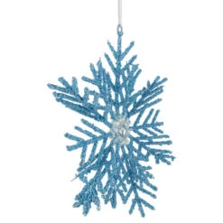 Northlight 10" Blue Glittered Snowflake Christmas Ornament -Winter Decor Store northlight tr94451 03 62105.1687789249