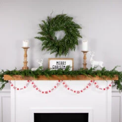 Northlight 6' Red And White Frosted Peppermint Candy Christmas Garland, Unlit 12 Northlight 6' Red And White Frosted Peppermint Candy Christmas Garland, Unlit -Winter Decor Store northlight tr95022 styled20on20fireplace 93814.1700586252