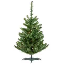 Northlight 3' Pre-Lit Canadian Pine Artificial Christmas Tree, Clear LED Lights