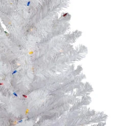 Northlight 3' Pre-Lit Snow White Artificial Christmas Tree, Multi Lights -Winter Decor Store northlight v15872 02 09602.1692371582