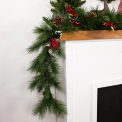 Northlight White Valley Pine With Pine Cones Artificial Christmas Garland - 9' X 14" - Unlit -Winter Decor Store northlight v15922 styled2 12545.1689085520