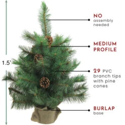 Northlight 18" Medium Royal Oregon Pine Burlap Base Artificial Christmas Tree - Unlit -Winter Decor Store northlight v15923 thumbnail 87606.1604542604