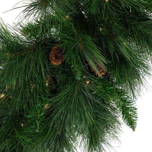 Northlight Pre-Lit White Valley Pine Artificial Pinecone Christmas Wreath - 36" - Clear Lights 6 Northlight Pre-Lit White Valley Pine Artificial Pinecone Christmas Wreath - 36" - Clear Lights - Image 6