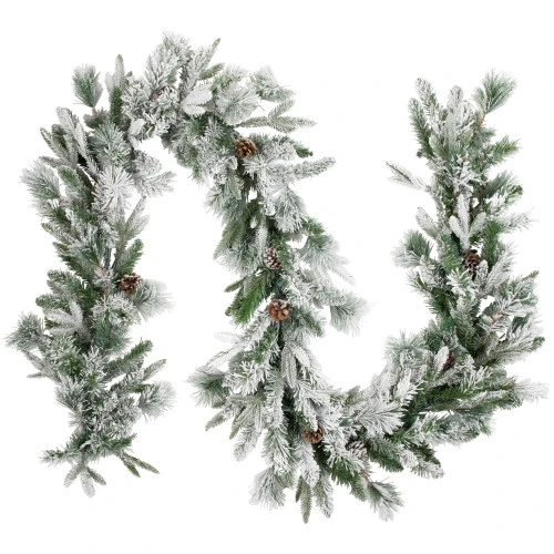 Real Touch™? Flocked Rosemary Emerald Angel Pine Artificial Christmas Garland - 9' X 14" - Unlit 1 Real Touch™? Flocked Rosemary Emerald Angel Pine Artificial Christmas Garland - 9' X 14" - Unlit