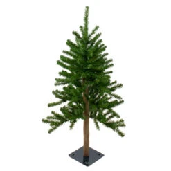 3' Pre-Lit Alpine Artificial Christmas Tree - Clear Lights