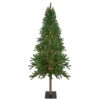 7' Pre-Lit Medium Alpine Artificial Christmas Tree, Clear Lights